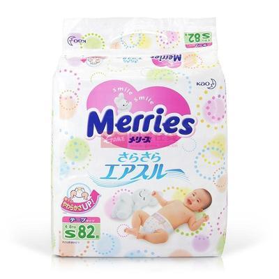 日本花王Merries 妙而舒 纸尿裤S82片 纸尿片 婴儿尿不湿 宝宝纸尿裤图片,外观图,细节图 -国美在线